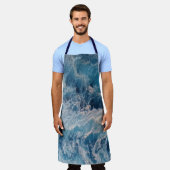 Blue Waves Schürze (Getragen)