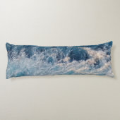 Blue Waves Seitenschläferkissen (Rückseite)