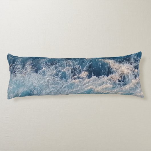 Blue Waves Seitenschläferkissen (Rückseite)