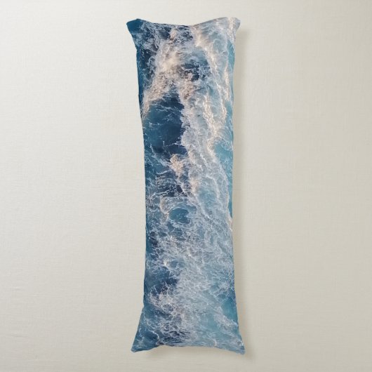 Blue Waves Seitenschläferkissen (Vorderseite Vertikal)