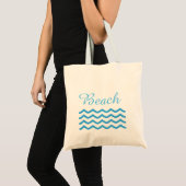 Blue Waves Summer Beach Tragetasche (Vorderseite (Produkt))