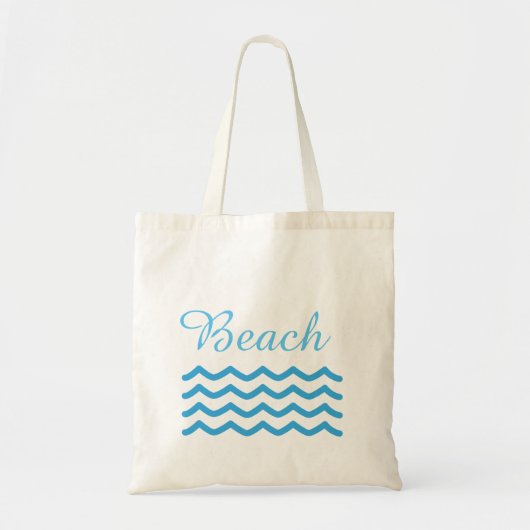 Blue Waves Summer Beach Tragetasche (Vorne)