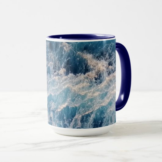 Blue Waves Tasse (VorderseiteRechts)