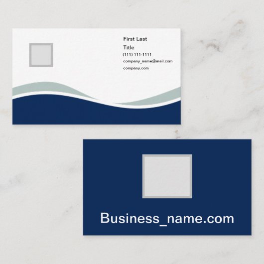 Blue Waves Visitenkarte (Vorne/Hinten)