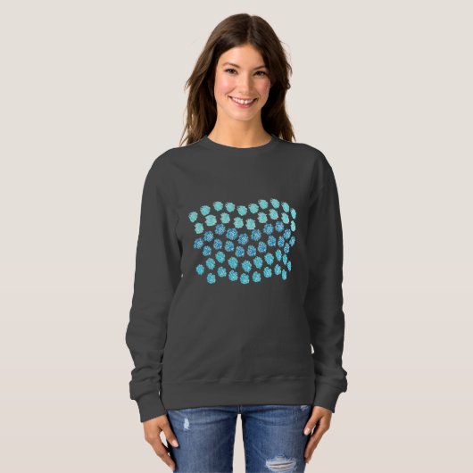 Blue Waves Women's Basic Sweatshirt (Vorne ganz)