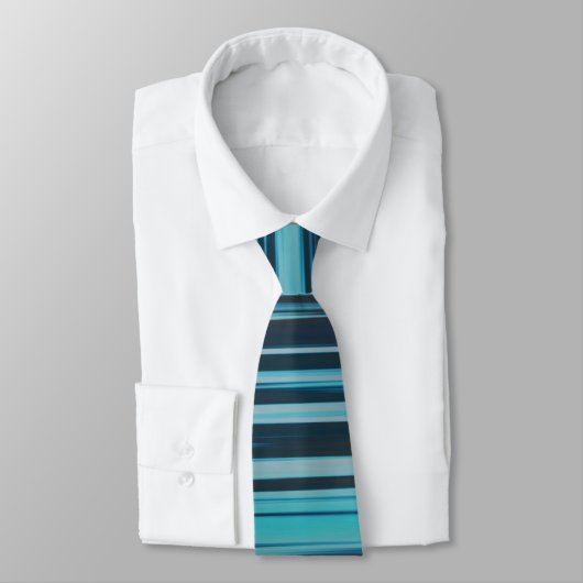 Blue Wavey Stripes Krawatte (Gebunden)
