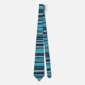 Blue Wavey Stripes Krawatte (Vorderseite)