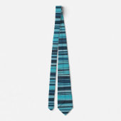 Blue Wavey Stripes Krawatte (Rückseite)