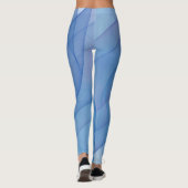 Blue Wavy Fraktal Leggings (Rückseite)