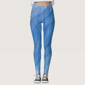 Blue Wavy Fraktal Leggings (Vorderseite)