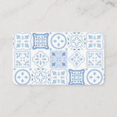 Blue Wavy Line Lemon Diaper Raffle Baby Dusche Begleitkarte (Rückseite)