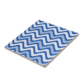 Blue Wavy Lines Fliese (Seite)