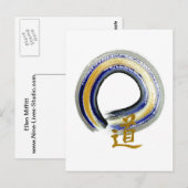 Blue Way, Zen Enso Postkarte (Vorne/Hinten)