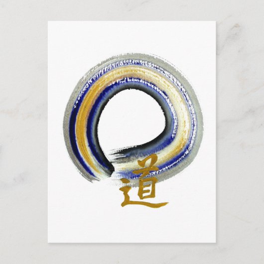 Blue Way, Zen Enso Postkarte (Vorderseite)