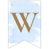 Blue Wcolor Welcome Baby Bunting Flags Wimpelkette (Dritte Fahne)