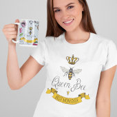 Blue We Liebe You Kids Foto & Name Royal Queen Bee Kaffeetasse