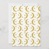 Blue We Over Moon Baby Shower Einladung (Rückseite)