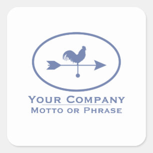 Blue Weathervane für kleine Unternehmen Quadratischer Aufkleber