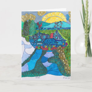 Blue Weathervanes Happy House Karte