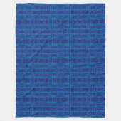 Blue weave, abstract geometric pattern, hand drawn fleecedecke (Vorderseite)