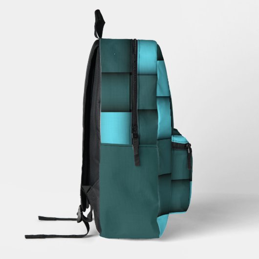 Blue Weave Pattern Backpack Bedruckter Rucksack (Links)