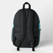 Blue Weave Pattern Backpack Bedruckter Rucksack (Rückseite)