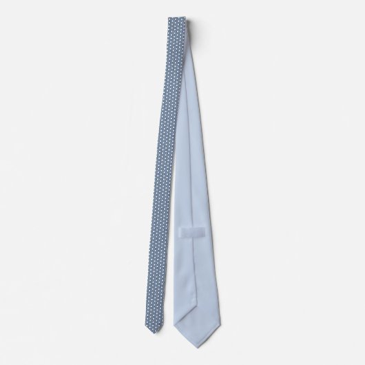 Blue Web Dotted Neck Tie Krawatte (Rückseite)
