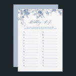 Blue Wedding A-Z Alphabet Brautparty Game Cards Einladung<br><div class="desc">Blue Wedding A-Z Alphabet Brautparty Game Cards | Etwas Blau,  bevor ich tue</div>