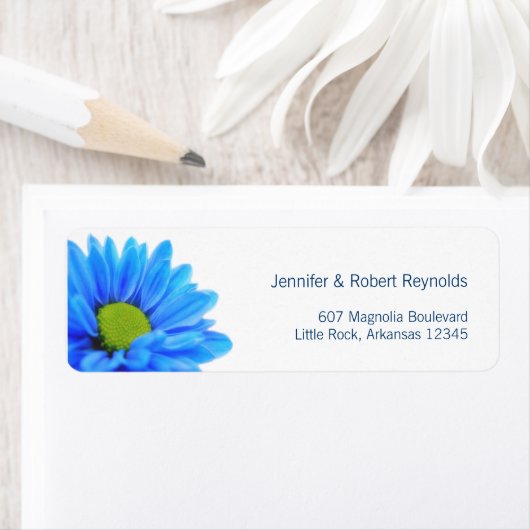 Blue Wedding Address Label (Insitu)