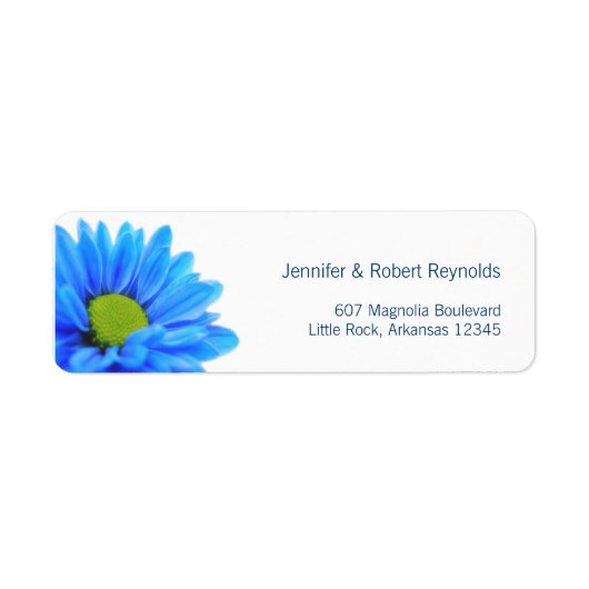 Blue Wedding Address Label (Vorne)