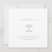 Blue Wedding am Mittelmeer Square rettet das Datum Save The Date (Rückseite)