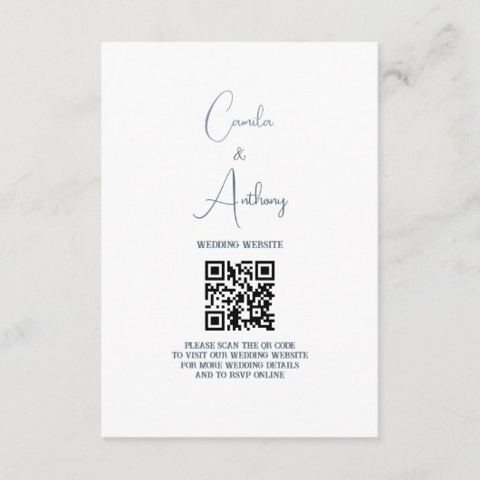 Blue Wedding Begleitkarte (Vorderseite)