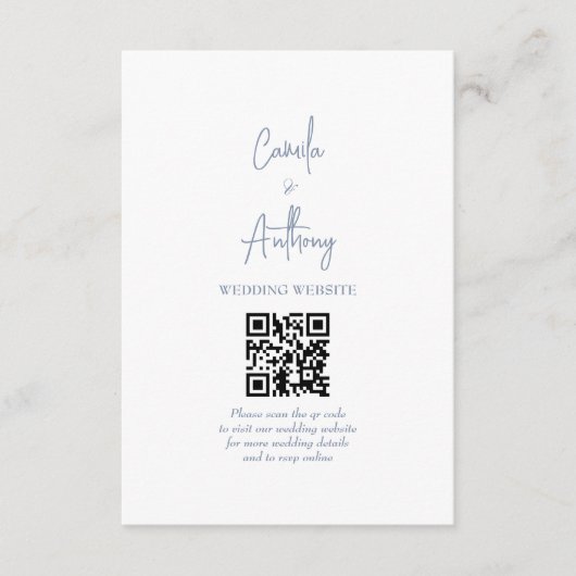 Blue Wedding Begleitkarte (Vorderseite)