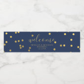 Blue Wedding - Begrüßungswasser - Flaschenetikett Wasserflaschenetikett (Einzelnes Label)