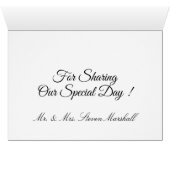 Blue Wedding Bells Danke, dass ihr eine Karte mit (Innenansicht Horizontal (Unten))