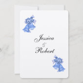Blue Wedding Bells Einladung 5" x 7" (Rückseite)