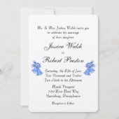 Blue Wedding Bells Einladung 5" x 7" (Vorderseite)