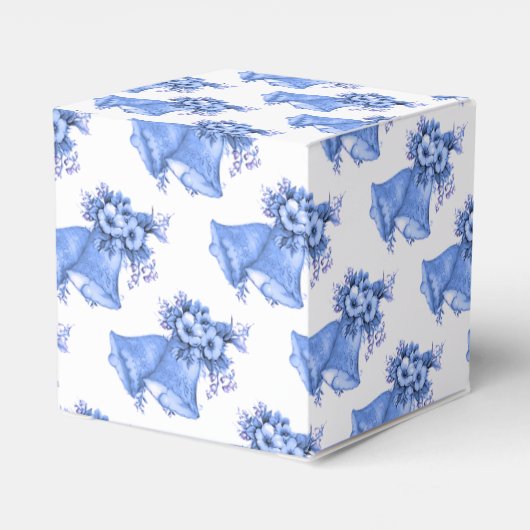Blue Wedding Bells Geschenkschachtel (Rückseite)