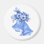 Blue Wedding Bells Magnet (Vorne)