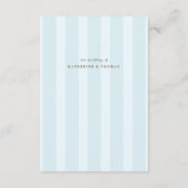Blue Wedding Card Begleitkarte (Rückseite)