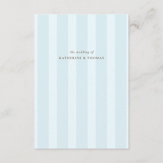 Blue Wedding Card Begleitkarte (Rückseite)