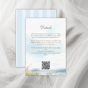 Blue Wedding Card Begleitkarte