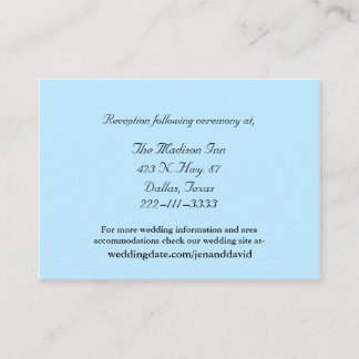 Blue Wedding Cards Begleitkarte