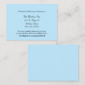 Blue Wedding Cards Begleitkarte (Vorne/Hinten)