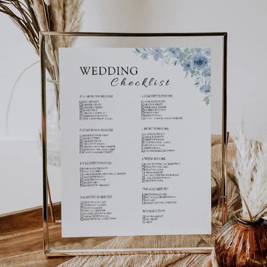 Blue Wedding Checkliste für 12 Monate