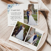 Blue Wedding Dankeschön Card Einladung