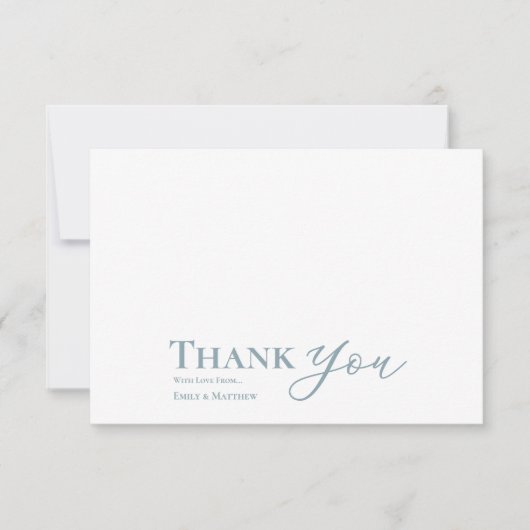 Blue Wedding Dankeschön Card für immer beginnt (Vorderseite)