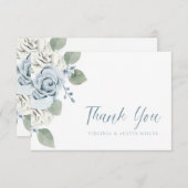 Blue Wedding Dankeskarte (Vorne/Hinten)