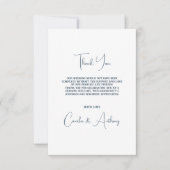 Blue Wedding Dankeskarte (Vorderseite)