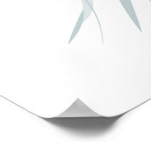 Blue Wedding Dress Brautparty Willkommenspender Poster (Ecke)